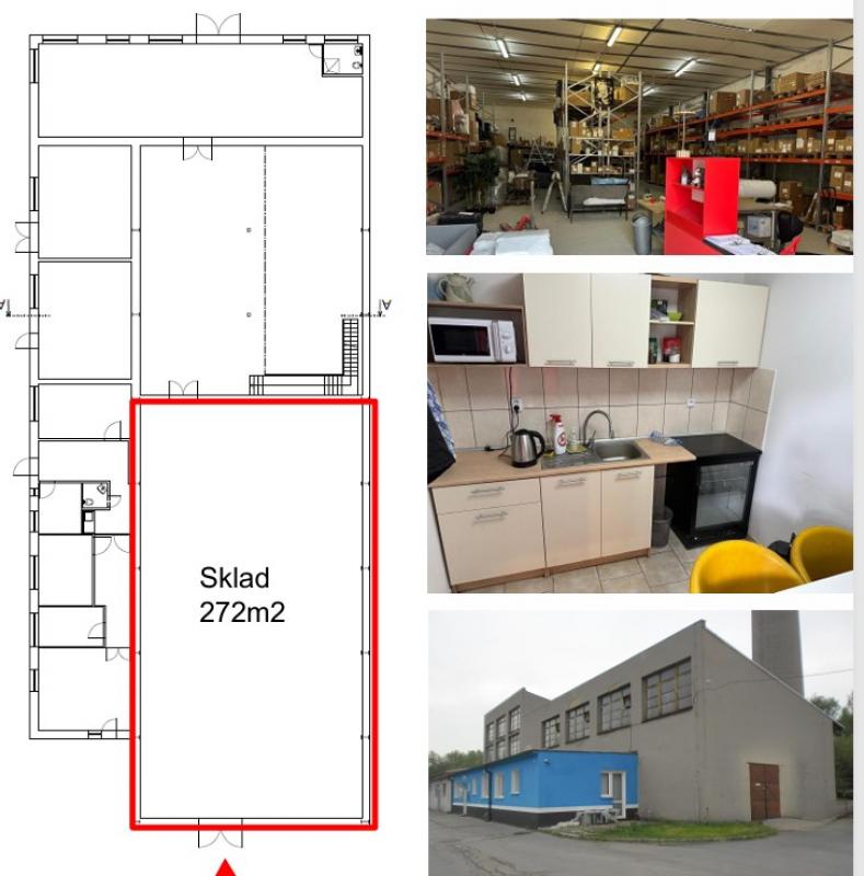Pronájem Vytápěného skladu 272 m2, Praha 9 – Horní Počernice