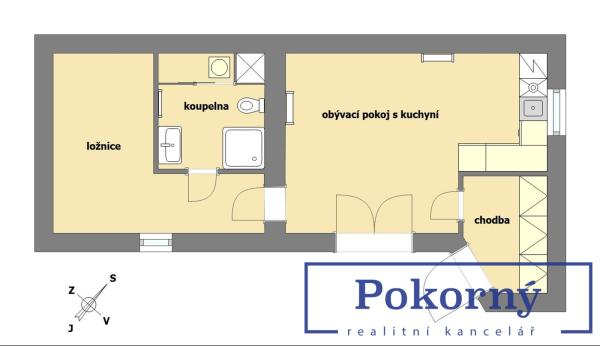 Rodinný dům + samostatný byt/kancelář 2+kk s vlastním vchodem, parkováním, terasou a zahradou – pozemek 1123 m², Mirošovice
