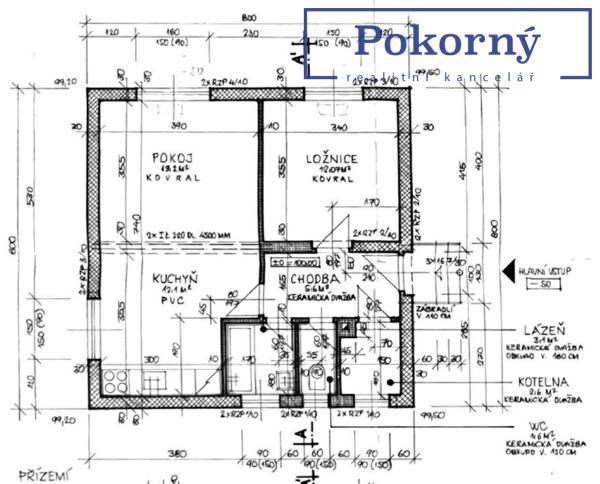 Prodej rodinného domu 2+1 o zastavěné ploše 68 m², pozemky 1476 m²