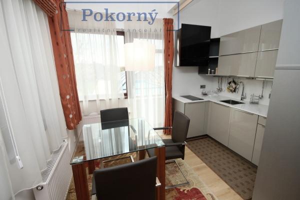Pronájem bytu 1+kk v novostavbě rodinného domu, s bazénem